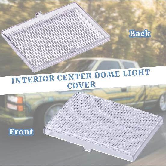 Interior Dome Center Reading Light Lamp Cover Clear Lens Fit for 1988-1998 Chevrolet K1500 K2500 K3500 C1500 C2500 C3500 C3500HD and Suburban Series