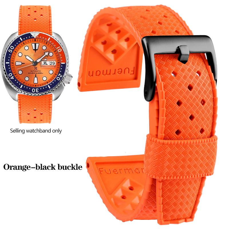 Tropical Rubber Strap  for Seiko SRP777J1 Soft Silicone Diving Waterproof Breathable Sport Wristband Men 20mm 22mm Watch Band