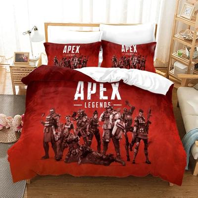 Conjunto de cama APEX Legends com impressão 3D, capa de edredom, conjunto de cama, capa de edredom, fronha, edredom, king, queen, tamanho, meninos, adulto, conjunto de cama