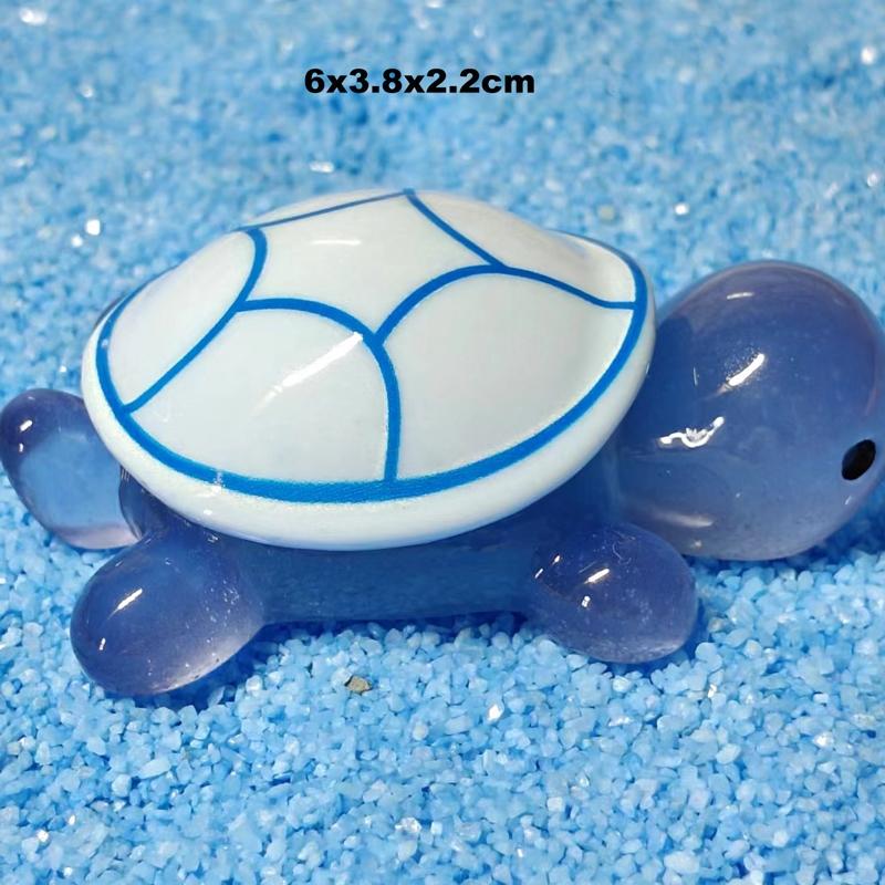 

1 шт. разноцветные светящиеся миниатюры больших черепах, светящиеся в темноте, украшения из смолы, украшение для сада фей, мох, террариум, микроландшафт 6x3.8x2.2cm синий