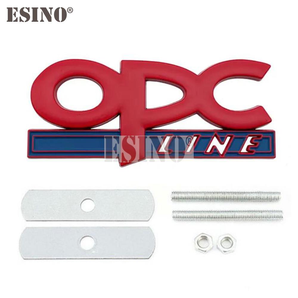 Car Styling OPC Line 3D Metal Zinc Alloy Car Badge Body Fender Adhesive Emblem for Opel Antara Astra Insignia Corsa Mokka Vectra
