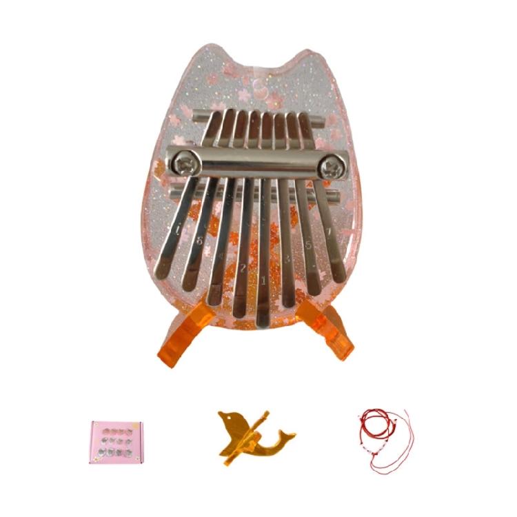 Exquisite Finger Thumb Piano Marimba Musical Instrument 8 Keys Thumb Piano Portable Acrylic Kalimba Finger Piano