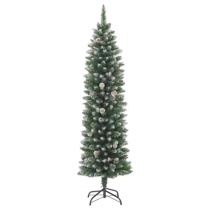 VidaXL Sapin de Noël artificiel mince avec support 120 cm PVC345164