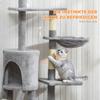 Multi-Level Cat Tower, 134cm Cat Tree with Condo and Sisal Scratching Posts for Indoor Kittens, Grey