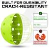 Srikel Outdoor Pickleball - USAPA Approved, Seamless Rotomold Design for Durability, 4-Pack Greens, 40 Holes of Crack-Resistant Pickleball for
