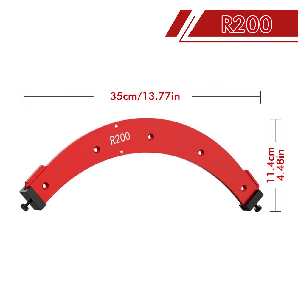 Woodworking Router Templates Arc Angle Positioning Template, Corner Radius, Reusable Positioning Tool R100-R300 Radius Jig