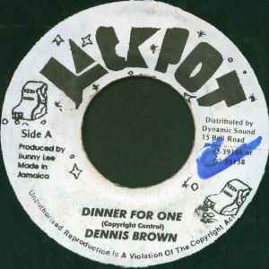 7inch Record DENNIS BROWN - Dinner For One NONE Jackpot Jamaica Reggae, Ska & Dub Used