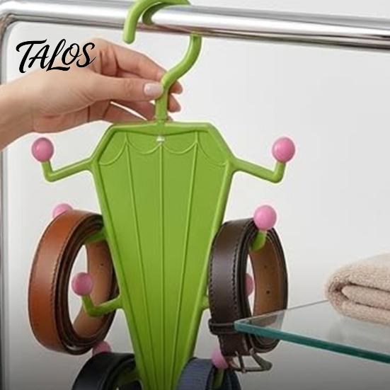 Talos V Shaped Double-Sided Closet Organizer, with 360° Rotating, Space Saving Multi-Layer Vertical Hanger, for Hats Bags Ties Scarves