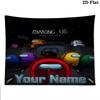 Among Us Custom Name Wall Tapestry Aesthetic Wall Hanging Printed Fabric Blanket Decorative Tapestries for Bedroom Living Room Home Decor