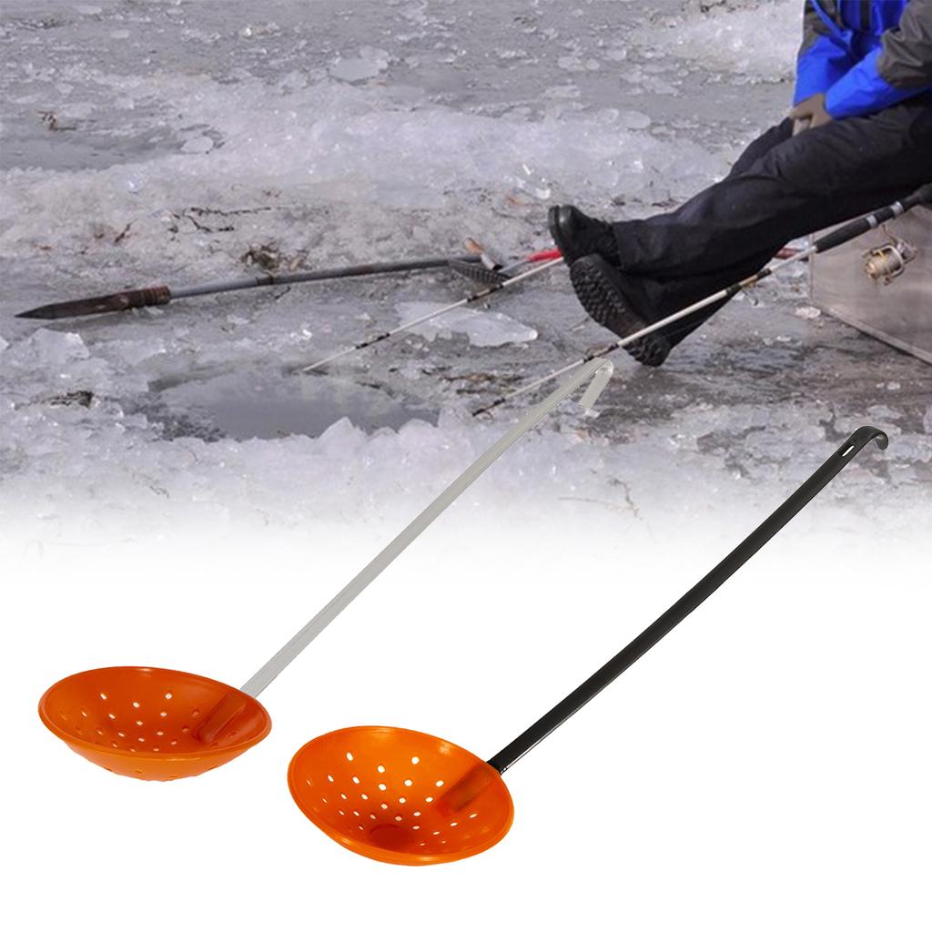 Metal Skimmer, Ice Fishing Scooper Slag Skimmer, Durable Hook Design Skimmer for Winter Fishing