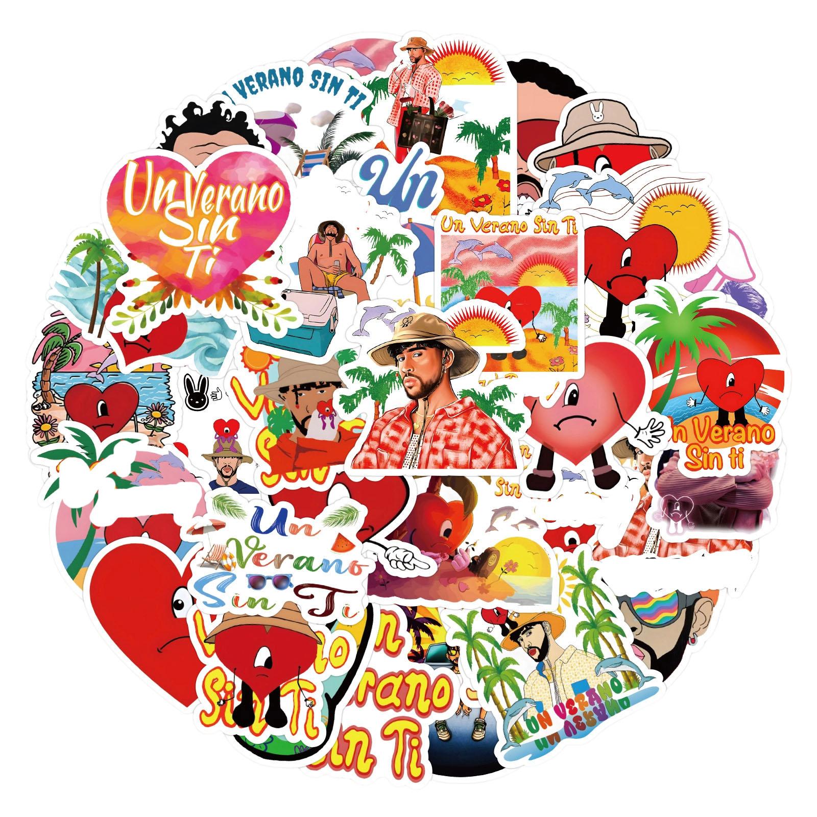 

Set of 50 Waterproof Vinyl Stickers for Decoration Durable Graffiti Style Stickers Suitable for Electric Bikes Guitars Water Bottles and Journals one size