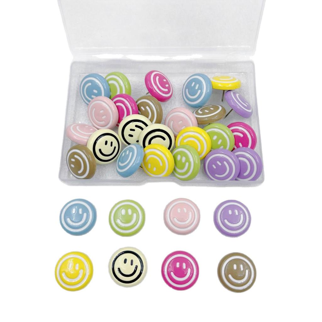 Süße Smiley-Stecknadeln für Pinnwände & Filzplatten - Cartoon-Foto-Wanddekorationen