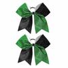 Children's Glitter Swallowtail Bow Hair Tie - Pure Color Green & Black