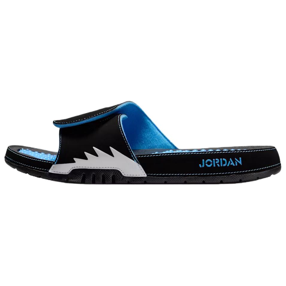 Сандалии-шлепанцы Air Jordan Hydro 5 Черно-белые с синим University Мужские 555501-004 41