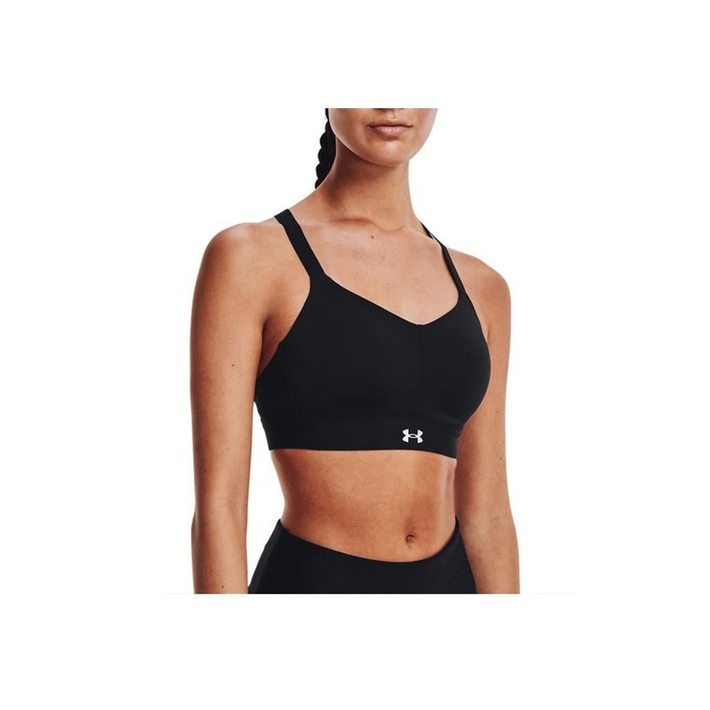 Under Armour Breathelux Solid Logo Training Shock Absorbing High Intensity Sports Bra Women underwear Black 1370739-001
