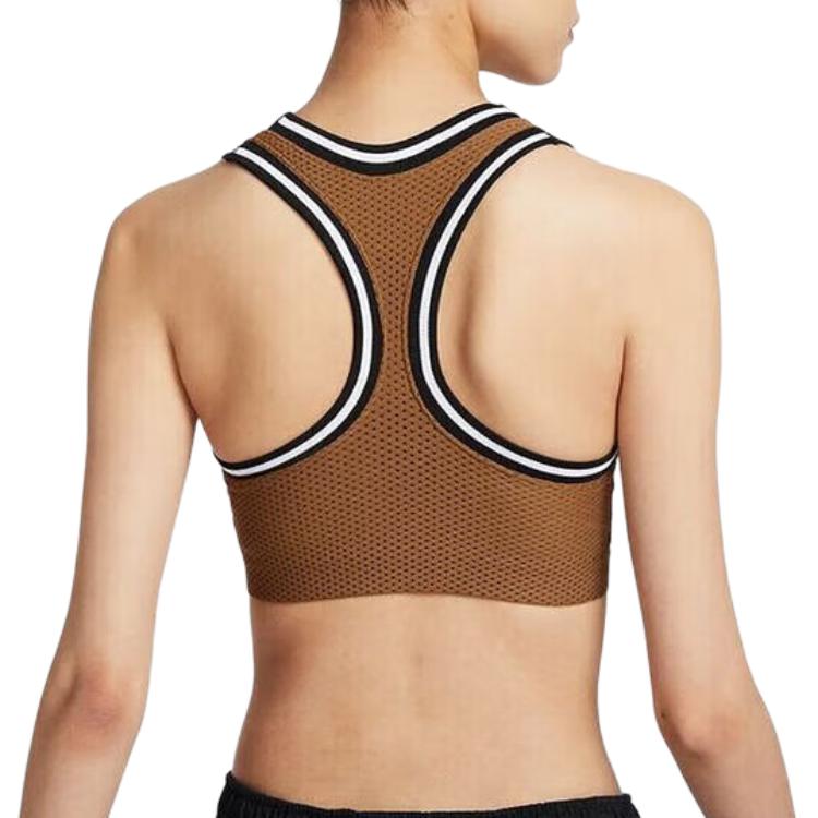 Nike Logo Full Coverage Sports Bra Women Underwear Brown FV6276-281