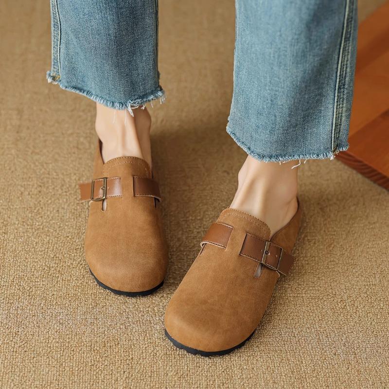 Women's new summer Boken bag head half slippers one pedal lazy shoes large size women's shoes