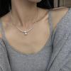 Fashion Multi-layer Diamond Pearl Elegant Women's Jewelry Layered Pendant French Court-style Beaded Choker Daily Accessories