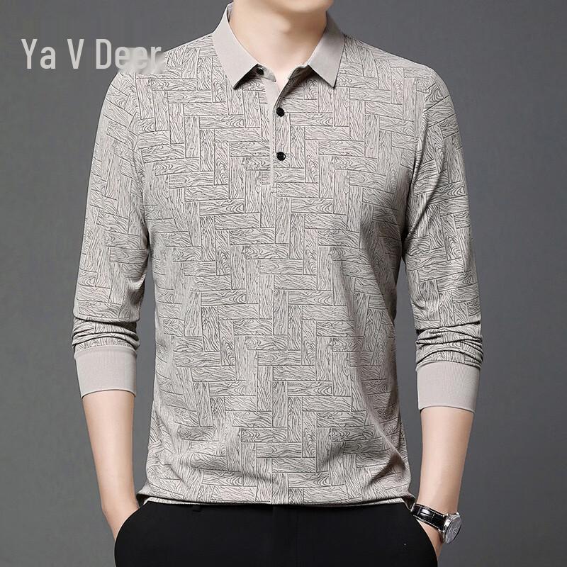 Yalu Men s Long-Sleeve Business Casual Polo Shirt XXL