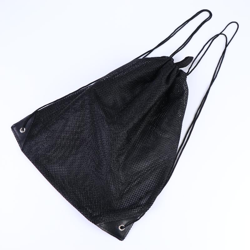 Mesh Drawstring Backpack Bag Breathable Grocery Fruit Storage Sack Multifunction Foldable Ventilated Net Pouch For Sports Gym
