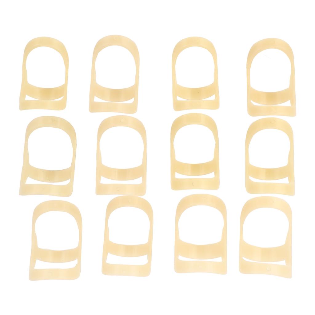 12pcs Oval Finger Splints 6 Sizes Strong Support Stretching Relaxing Oval Trigger Finger Splints for Mallet Arthritis Straightening