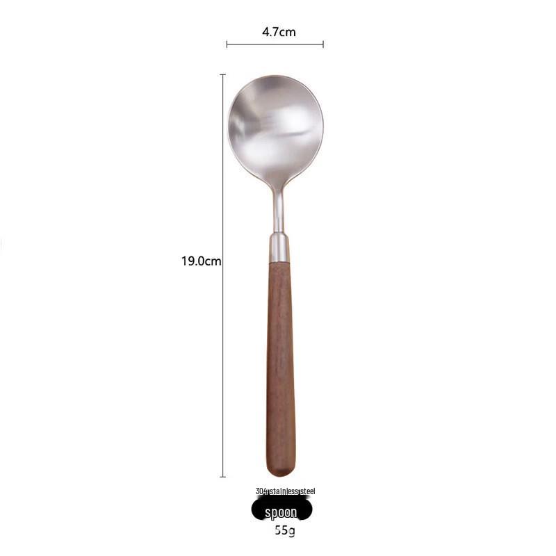 ZISIZ Walnut Handle Stainless Steel Cutlery Collection