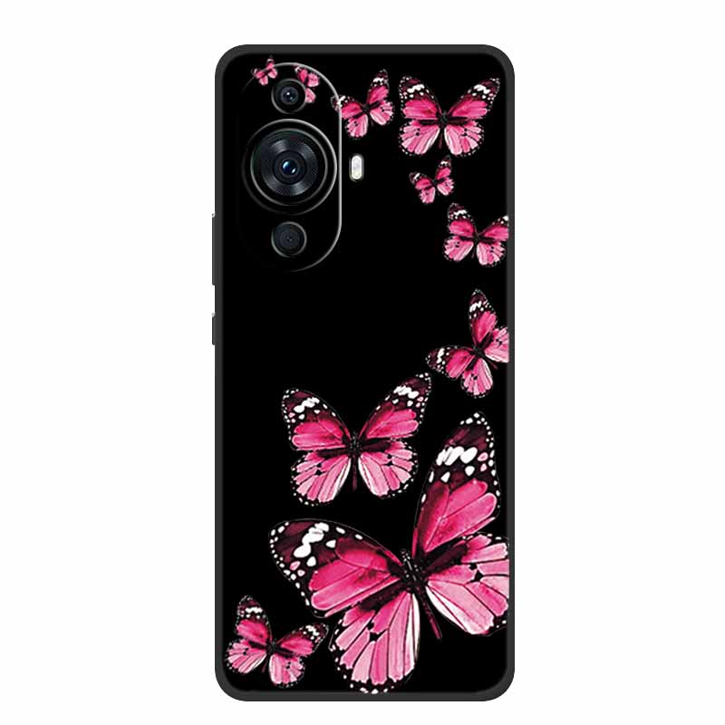 Funda For Huawei Nova 12s Case Cute Cartoon Cat Black Silicone Soft Back Cover Case For Huawei Nova 12s Case Nova12s 12 S Coque