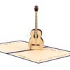 24TE Happy Birthday Card Paper Sculpture Guitar Birthday Greeting Card with Matching Envelope For Festival Celebration