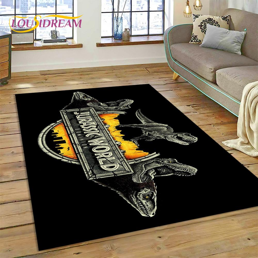 3D Cartoon Jurassic Park Dinosaur Dino Rug Carpet for Living Room Bedroom Decor,floor Mat Non-slip Decoration for Sofa Doormat