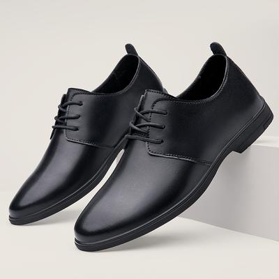 Fashion Lace-Up All-match Dress Footwear Men Minimalist Oxfords Shoes Men Leather Casual Shoes 2025 New Elegantes Flats Business Shoes