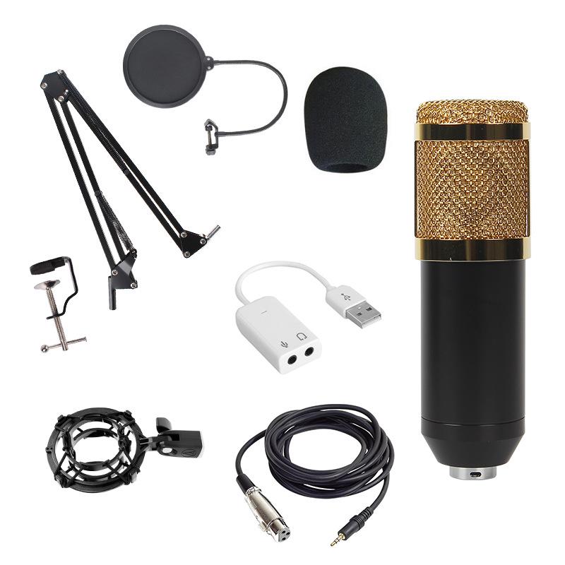 BM800 Condenser Microphone Set: Large Diaphragm, Streaming Stand, and Recording Equipment