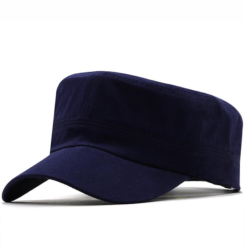 Simple Flat Hat, Men's Military Hat, Spring and Summer Solid Color Hat, Travel and Leisure Sun Hat, Outdoor Mountaineering Hat