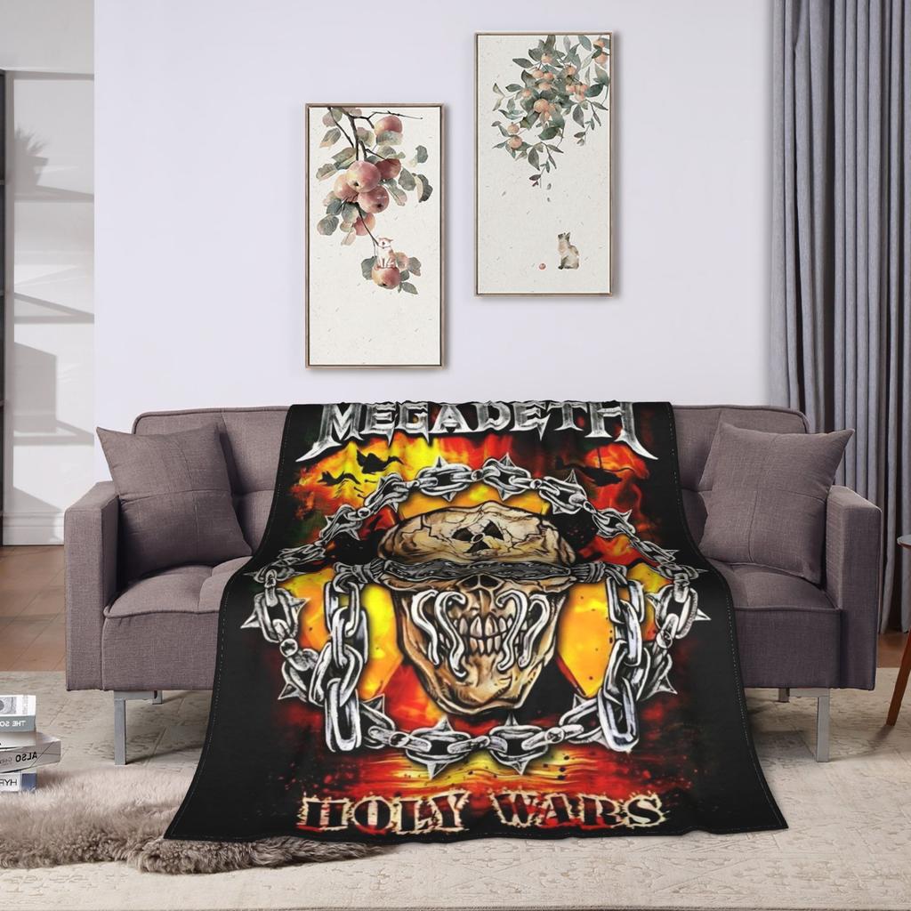 M-Megadethed Band  Blanket  Travel Office Flannel Bedding Throws For Home Decor Soft Warm Design Quality Bedspread
