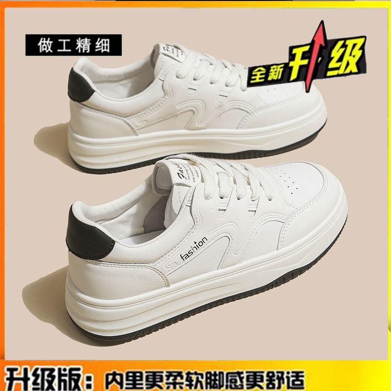 

First layer cowhide~ genuine leather women s shoes flat white shoes women s spring and summer 2025 new breathable casual sports shoes 40
