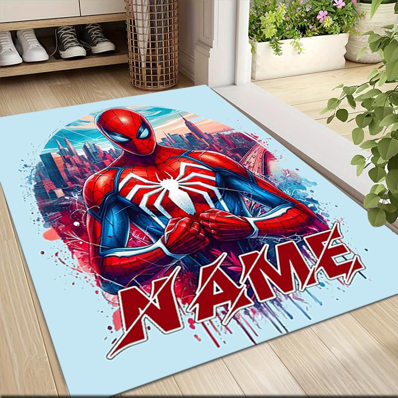 Custom Name "Spider-Man: City Hero" Carpet Rug Customizable Soft Washable Anti-Slip Home Living Room Sofa Mats Personalized Rug. 0909141