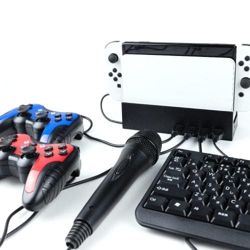 Answer 2-way Stand Hub for Switch Organic EL Model Dock, Lying and Standing [horizontal/vertical/USB Hub Function/approximately 20 Degrees tilt/TV Boa