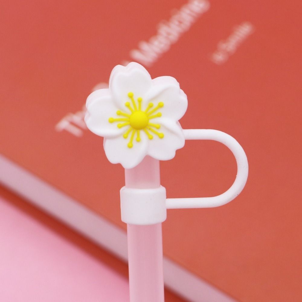8/10mm Cherry Blossoms Straw Cover Dust-Proof Straw Tips Begonia Flower Straw Topper  Cup 30&40Oz