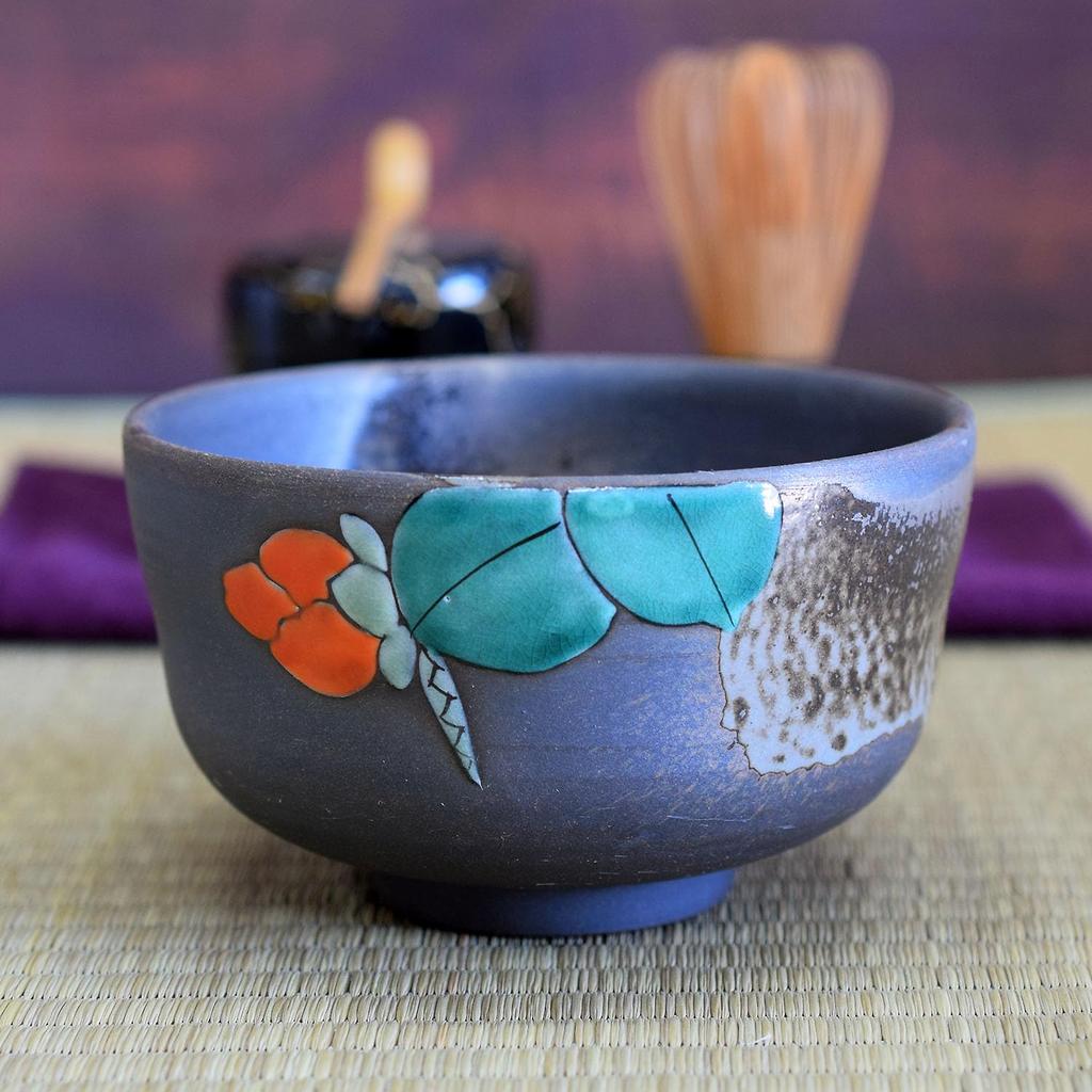 Waza No Kura Stylish Ceramic Matcha Kutani Camellia Premium Tea Ceremony Made In Perfect As a Birthday 60th 70th 77th or 88th Birthday Celebration