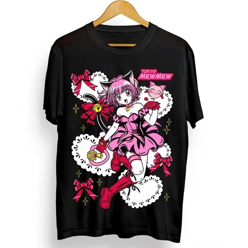 

Japanese Anime Ichigo Momomiya T-shirt Tokyo Shinshin Wonder Girl Harajuku Anime Shirt, Women s Top Clothing T-shirt 4XL