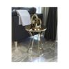Gold Bronze Single Hourglass Side Table
