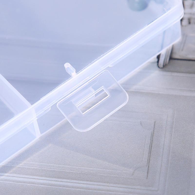 3 Slots Plastic Jewelry Boxes Storage Beads Bracelet Craft Organizer Container Rectangle Box Packaging Case
