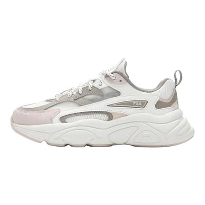 Mars Fabric Synthetic Leather Thick Sole Height Increasing Low Top Casual Shoes Women Sneaker Brown Gray F12W422107FNS