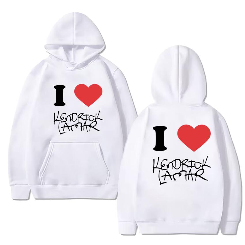 Fashion I Love Kendrick Lamar Tour 2025 Double Sided Printed Hoodies Men Women Hip Hop Pullover Unisex Fleece Casual Sweatshirt