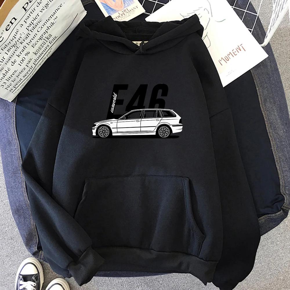 2022 Winter E46 Car Hoodies Spring/Autumn Women Tops Aesthetic Clothes Fashion Men Sweatshirt Graphic Hoodie Harajuku Sudaderas