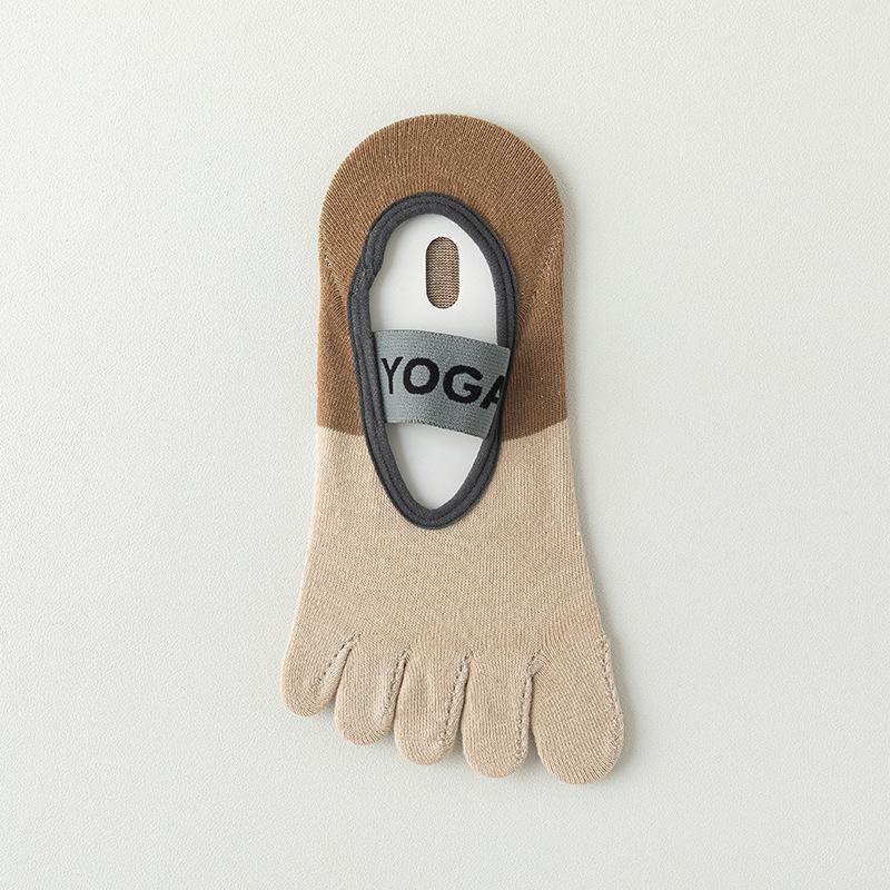 Yoga Socks, Women's Anti-slip Thin Five-finger Boat Socks, Pilates Indoor Sports Fitness Dance Floor Socks