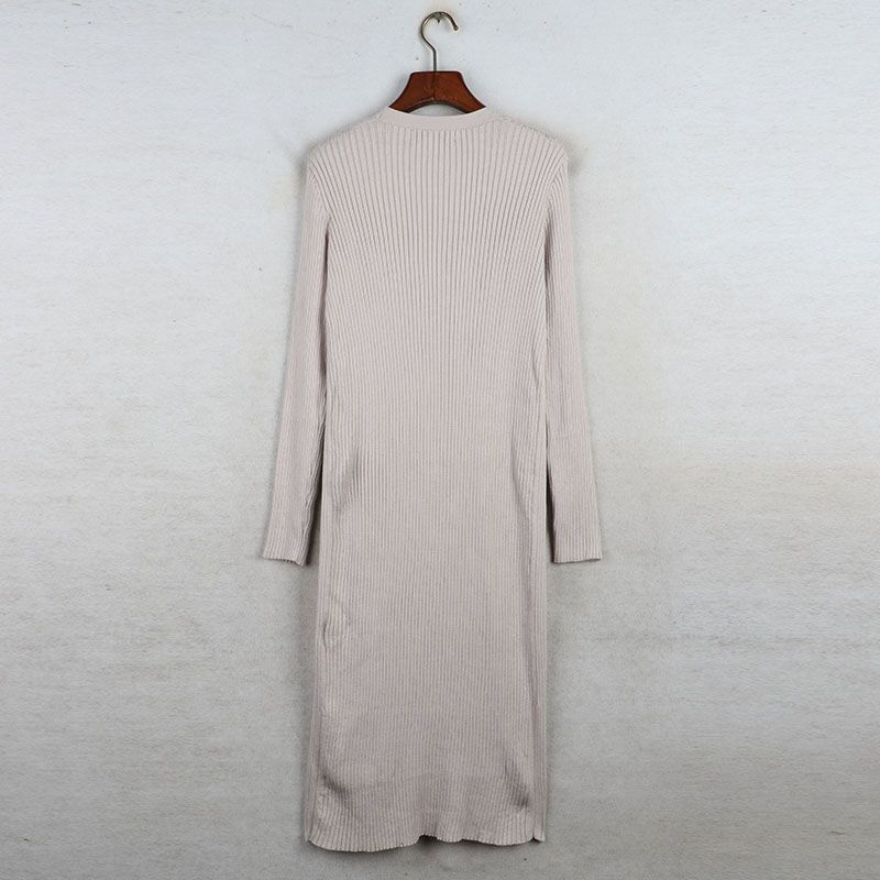 House Spring Export European and American Women's Clothing Long Sleeves Knitting Cardigan Female Long Loose Slim Looking Versatile Sweater Coat