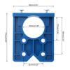 8 Pcs Hinge Drilling Template Woodworking Door Lock Hinge Drill Pots  Hinge Template Set for Cabinet Door Installation