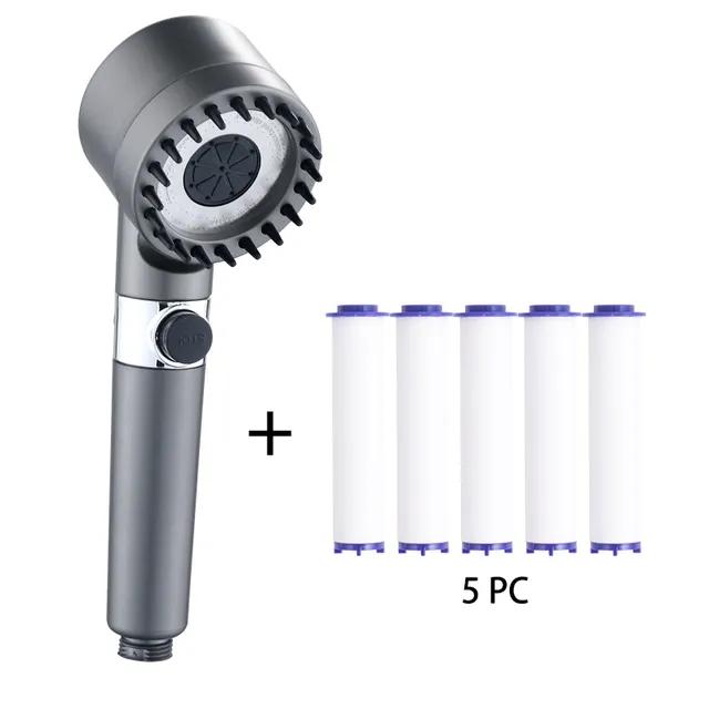 New 3 Modes Shower Head High Pressure Showerhead Portable Filter Rainfall Faucet Tap Bathroom Bath Home Innovative Accessories