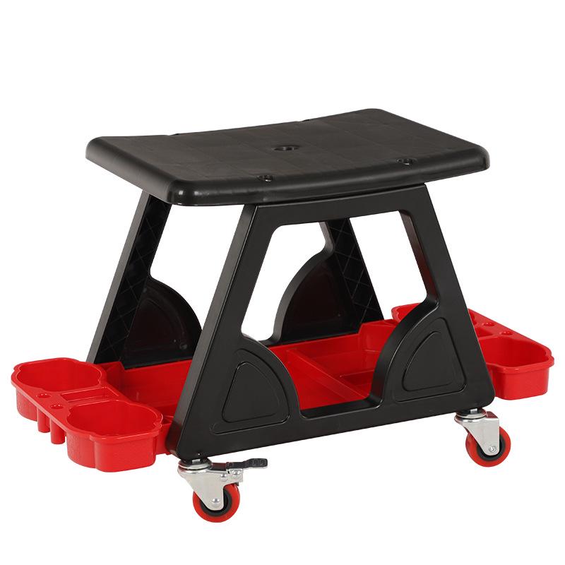 Car Detailing & Polishing Stool with Removable Seat and Sliding Creeper