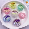 10PCS Colorful AB Resin Glitter Shells Flat Back Cabochon Stone Scrapbook DIY Bow Decor Home Figurine DIY Craft Supplies